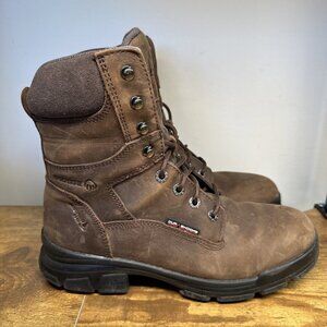 Men's Wolverine Work Boots 9 Brown DuraShocks SR Icon 8" Waterproof plus